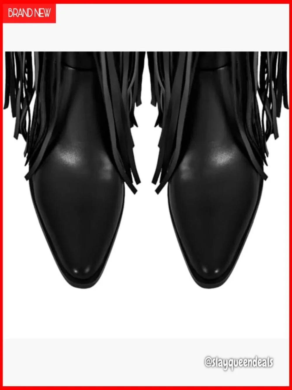 Fringe Tassel Thigh High Over Knee Boots Wide Calf Western Cowboy